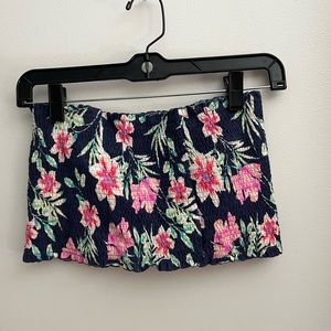 VS Pink floral Bando top women’s size M